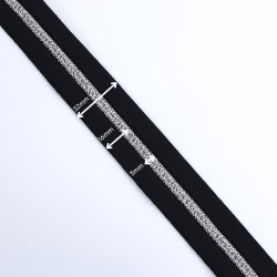 Fermeture Au Mètre Noire Argent 5mm - Maison Klem