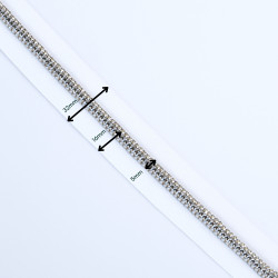 Fermeture Au Mètre Blanche Argent 5mm - Maison Klem