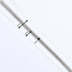 Fermeture Au Mètre Ivoire Argent 3mm - Maison Klem