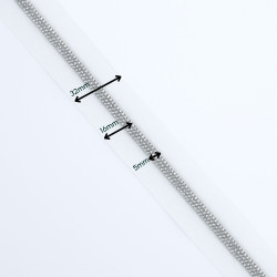 Fermeture Au Mètre Ivoire Argent 5mm - Maison Klem