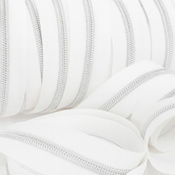 Fermeture Au Mètre Ivoire Argent 5mm - Maison Klem