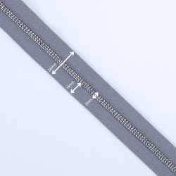 Fermeture Au Mètre Grise Argent 3mm - Maison Klem