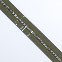 Fermeture Au Mètre Kaki Argent 3mm - Maison Klem