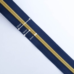 Fermeture Au Mètre Marine Or 5mm - Maison Klem