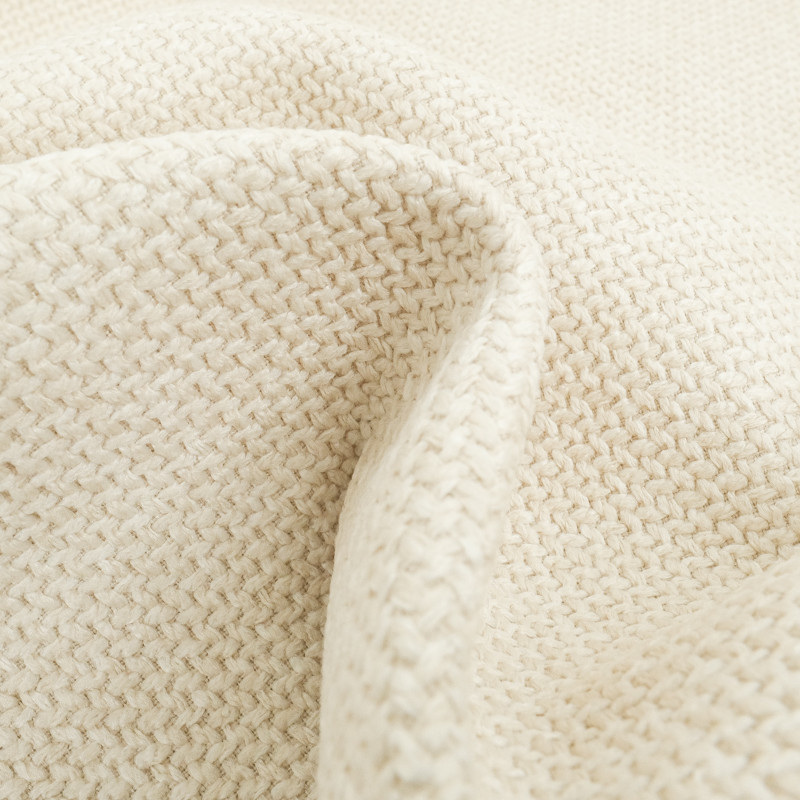 Velours Tissé Farreli Ivoire - Maison Klem