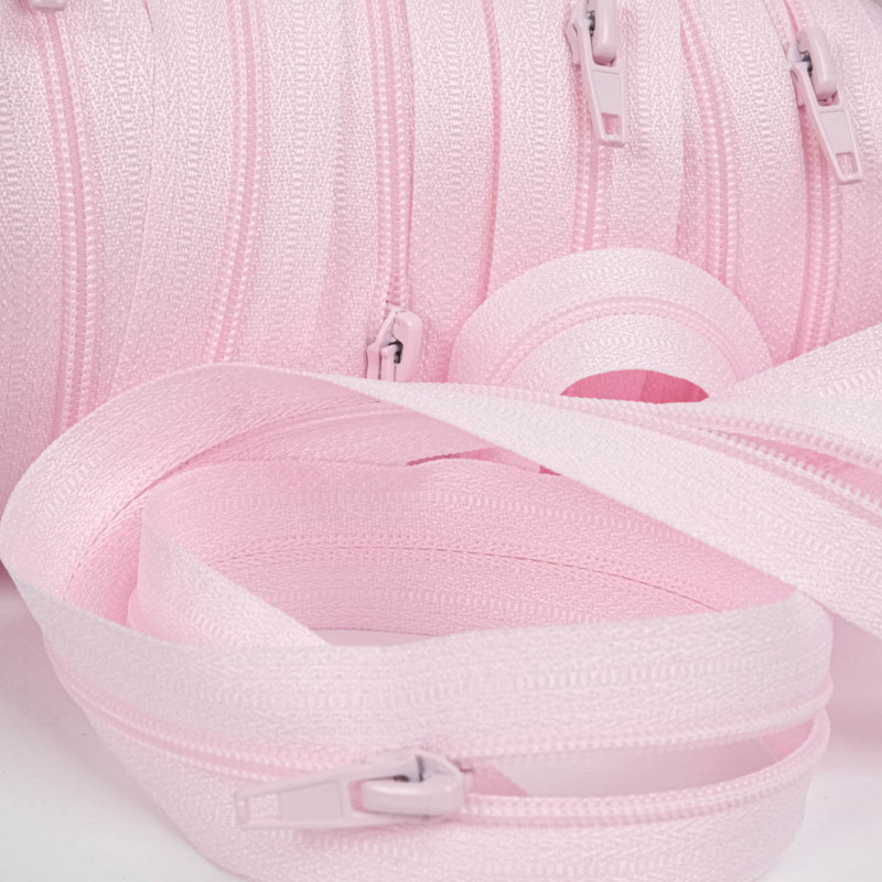 Fermeture Invisible Au Mètre 3mm Rose Pâle - Maison Klem