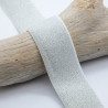30mm Silver Lurex Flat Elastic
