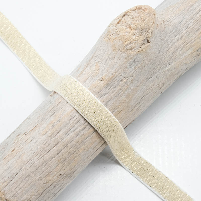 Elastique Ecru & Or 11mm - Maison Klem