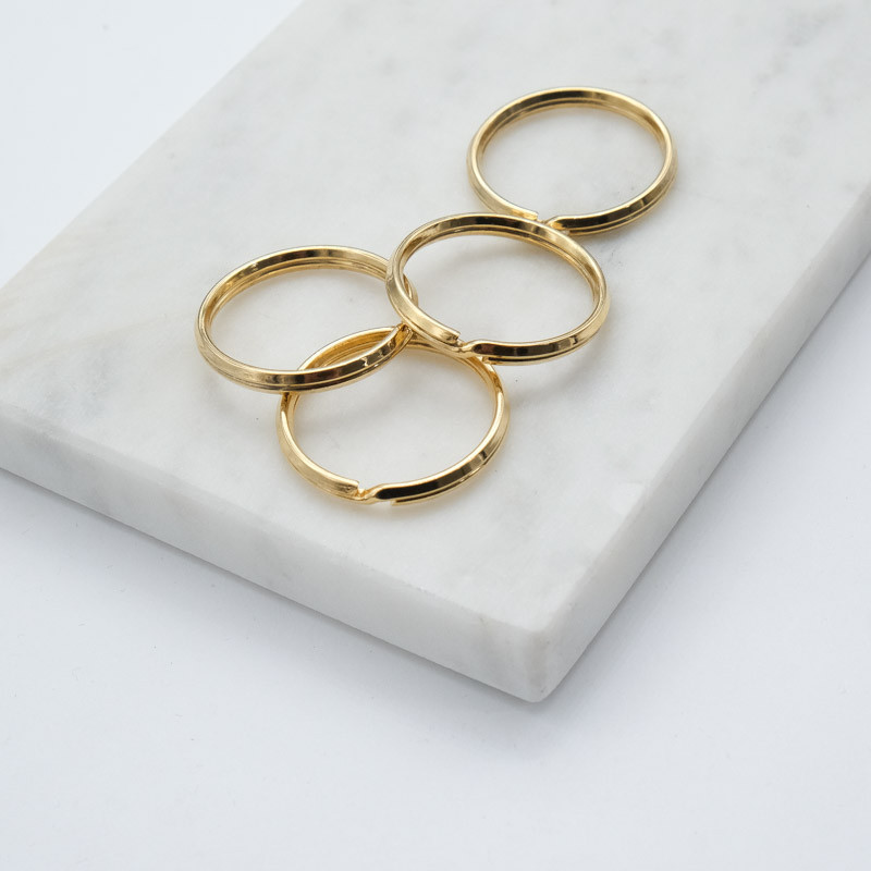 25mm Gold Key Rings