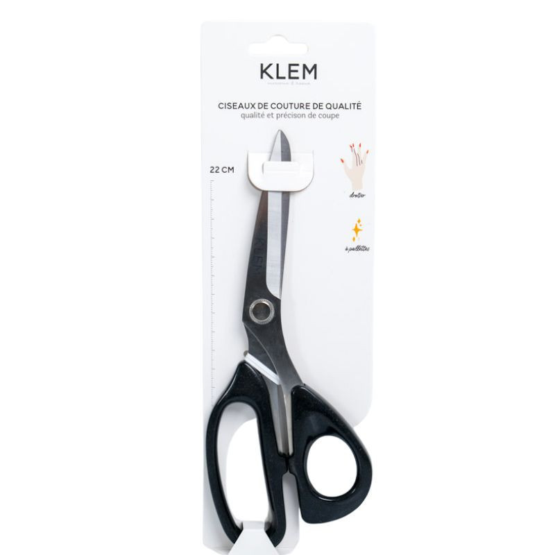 Ciseaux De Couture 22cm Droitier Pailletés - Klem - Maison Klem