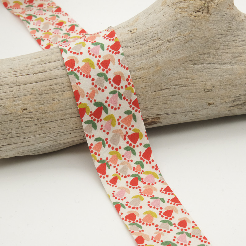 Biais Liberty 25MM Fortune Rouge - Maison Klem