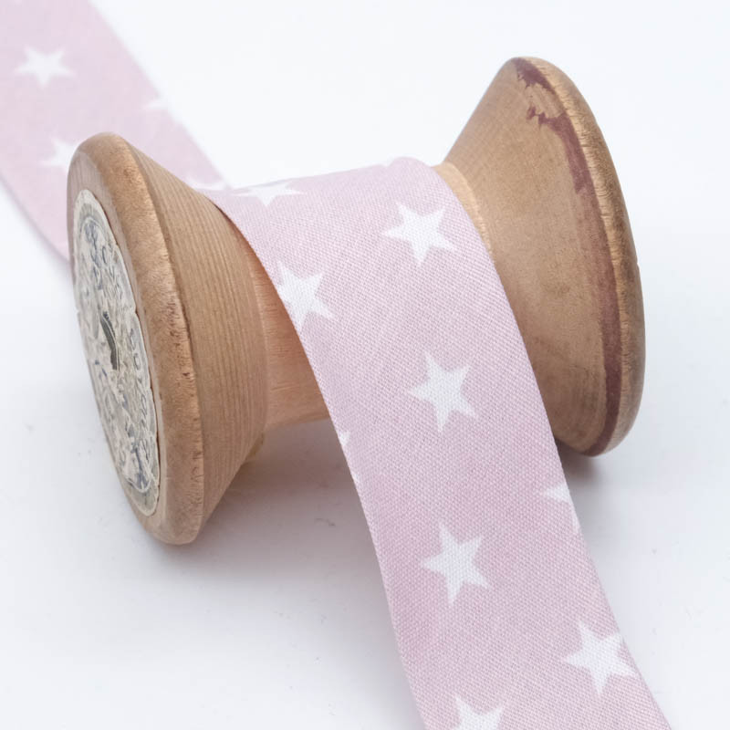 Biais Etoile 25mm Rose Poudré - Maison Klem