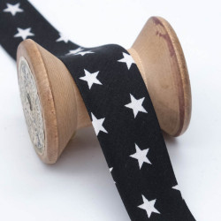 Biais Etoile 25mm Noir - Maison Klem