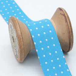 Biais Pois 25mm Bleu Ciel - Maison Klem
