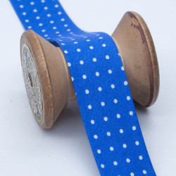 Biais Pois 25mm Bleu Royal - Maison Klem