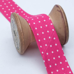 Biais Pois 25mm Rose - Maison Klem
