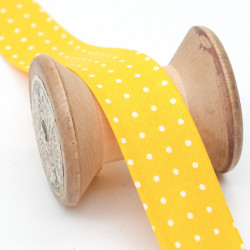 Biais Pois 25mm Jaune - Maison Klem