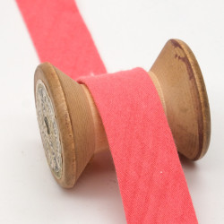 Coral Cotton Double Gauze Bias Tape