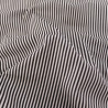 Popeline De Coton à Rayures Blanches Sur Fond Noir - Maison Klem