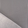 Popeline De Coton à Rayures Noires Sur Fond Blanc - Maison Klem