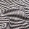 Popeline De Coton à Rayures Noires Sur Fond Blanc - Maison Klem