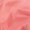 Popeline de Coton à Rayures Rouge - Maison Klem