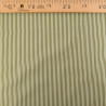 Popeline de Coton à Rayures Kaki - Maison Klem