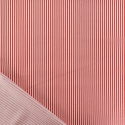 Popeline de Coton à Rayures Terracotta - Maison Klem