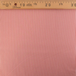 Popeline de Coton à Rayures Terracotta - Maison Klem