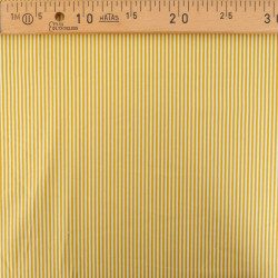 Popeline de Coton à Rayures Ocre - Maison Klem
