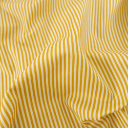 Popeline de Coton à Rayures Ocre - Maison Klem