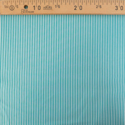 Popeline de Coton à Rayures Paon - Maison Klem