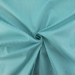 Popeline de Coton à Rayures Paon - Maison Klem