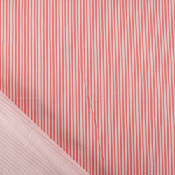 Popeline de Coton à Rayures Rose - Maison Klem