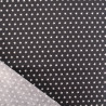 Popeline De Coton Etoiles Blanches Sur Fond Noir - Maison Klem
