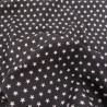 Popeline De Coton Etoiles Blanches Sur Fond Noir - Maison Klem