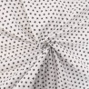 Popeline De Coton Etoiles Blanches Sur Fond Noir - Maison Klem