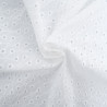 Broderie Anglaise Fleur Géométrique Blanc Crème - Maison Klem