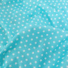 Popeline De Coton Etoiles Turquoise - Maison Klem