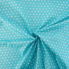Popeline De Coton Etoiles Turquoise - Maison Klem