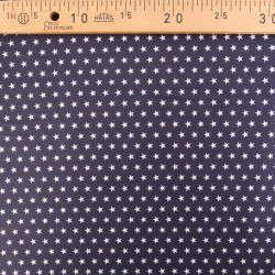 Popeline De Coton Etoiles Navy - Maison Klem