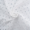 Broderie Anglaise pétale géométrique blanc crème