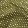 Popeline De Coton Etoiles Kaki - Maison Klem