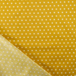 Popeline De Coton Etoiles Ocre - Maison Klem