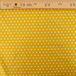 Popeline De Coton Etoiles Ocre - Maison Klem