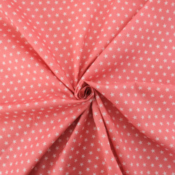 Popeline De Coton Etoiles Rose - Maison Klem