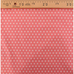 Popeline De Coton Etoiles Rose - Maison Klem