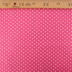 Popeline De Coton à Pois Fuchsia - Maison Klem