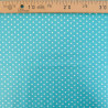 Popeline De Coton à Pois Turquoise - Maison Klem