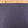 Popeline De Coton à Pois Navy - Maison Klem